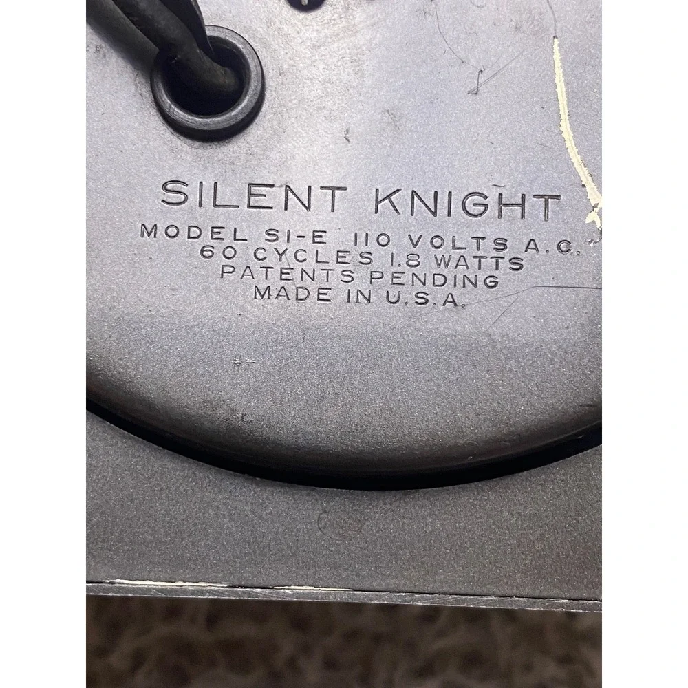 Vintage Art Deco Westclox Silent Knight Electric Alarm Clock Metal Untested‎